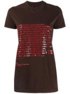 Rick Owens Drkshdw Text Print T-shirt - Brown