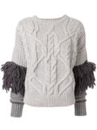 Enföld Cable Knit Jumper - Grey