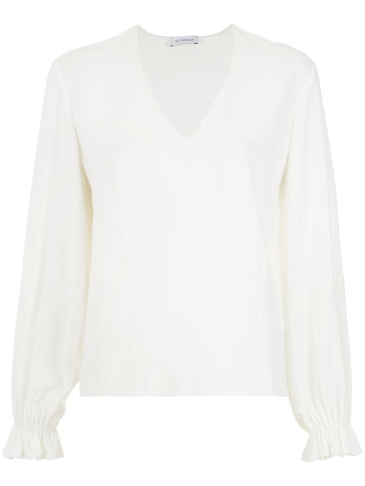 Olympiah Long Sleeves Blouse - White