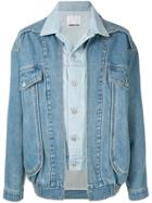 Ground Zero Layered Denim Jacket - Blue
