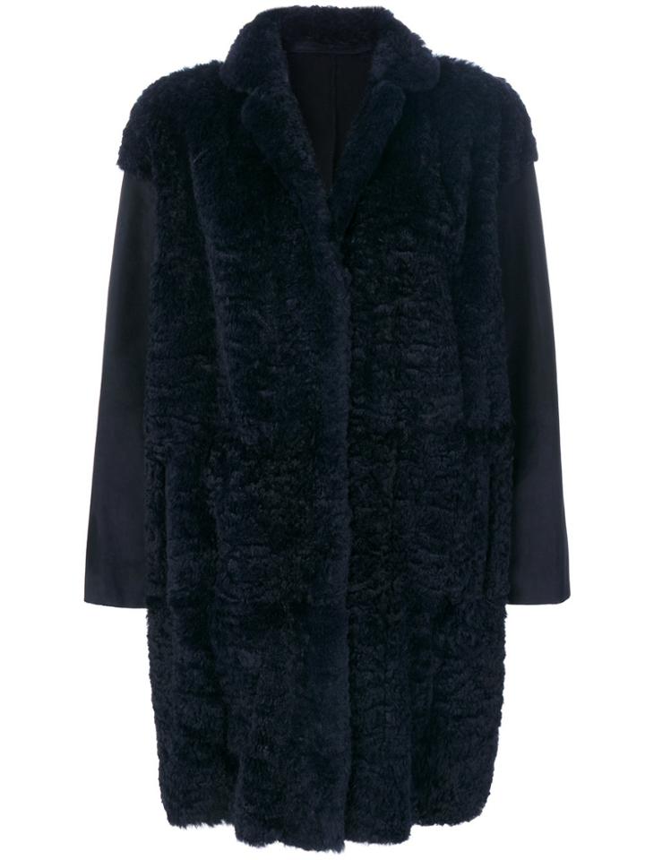 Salvatore Santoro Midi Overcoat - Blue