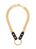 Versace Round Greca Pendant Necklace - Gold