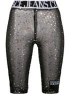 Versace Jeans Couture Rhinestone Cycling Shorts - Black