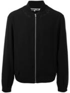 Mcq Alexander Mcqueen Front Zipped Bomber Jacket, Men's, Size: 52, Black, Polyester