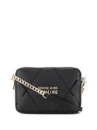 Versace Jeans Couture Diamond Panel Crossbody Bag - Black