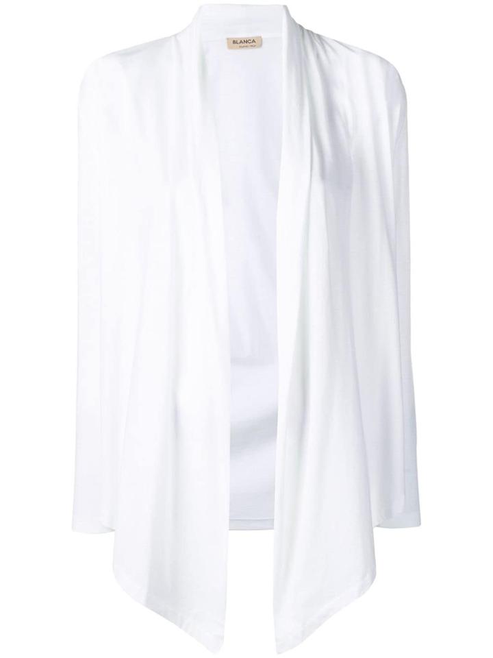 Blanca Open Front Cardigan - White
