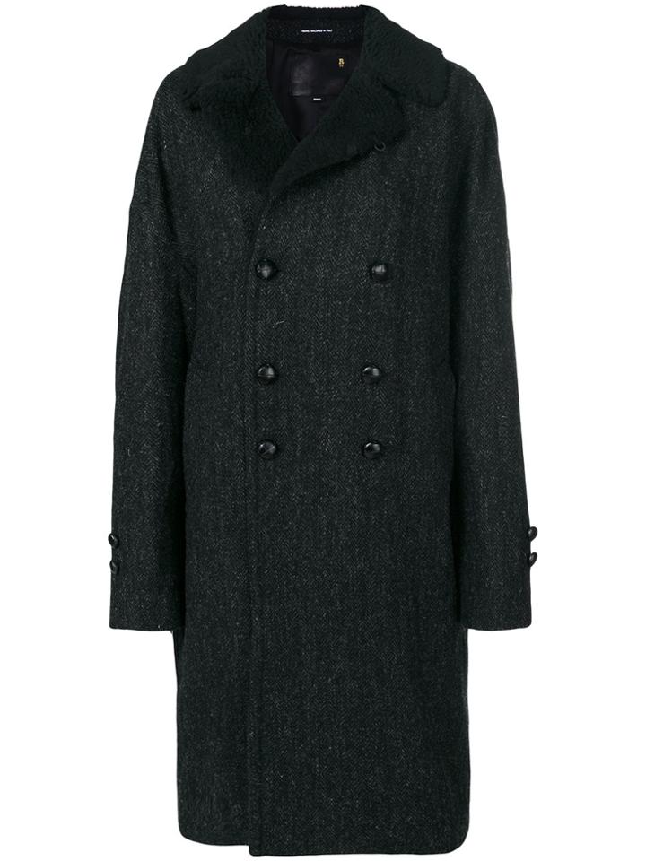 R13 Double Breasted Coat - Black