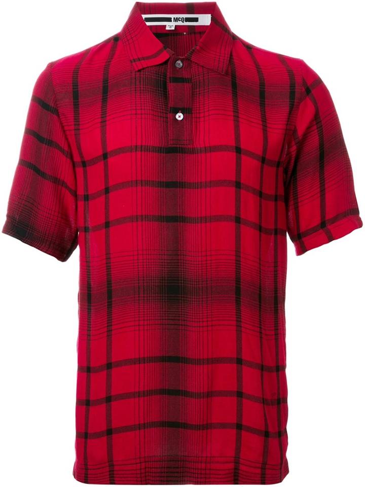 Mcq Alexander Mcqueen Tartan Print Polo Shirt