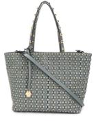 Red Valentino Flower Puzzle Tote Bag - Grey