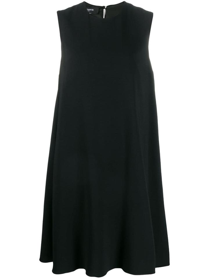 Rochas Pleated Shift Dress - Black