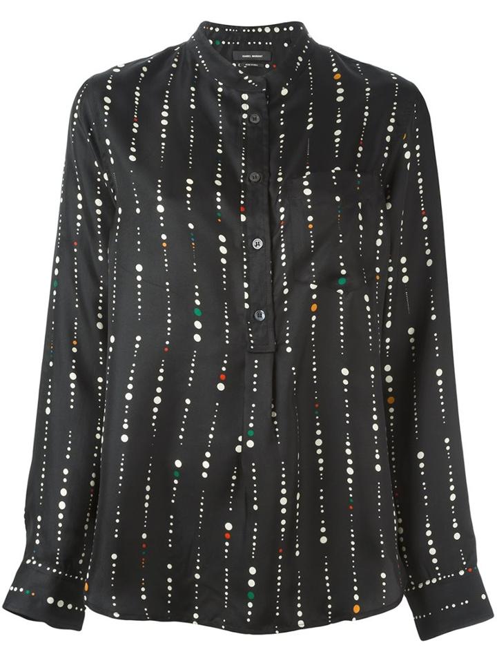 Isabel Marant 'gemma' Printed Shirt, Women's, Size: 38, Black, Silk