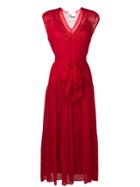 8pm Tie Waist Dress - Red