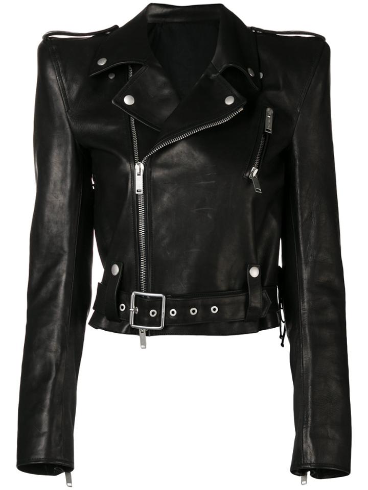 Unravel Project Lace-up Biker Jacket - Black