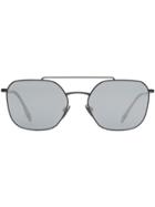 Burberry Top Bar Detail Square Pilot Sunglasses - Black