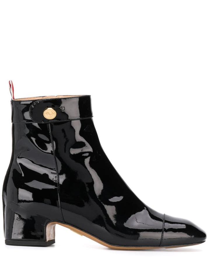 Thom Browne Block Heel Ankle Boot - Black