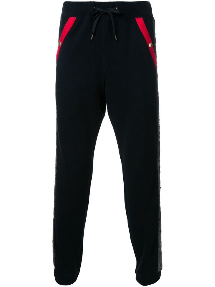 Education From Youngmachines Textured Stripe Joggers, Men's, Size: 1, Black, Cotton