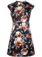 Theory Floral Print Belted Dress - Black