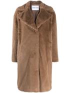 Stand Studio Faux Fur Coat - Neutrals