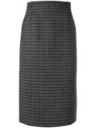 No21 - Check Pencil Skirt - Women - Polyamide/polyester/modal/other Fibers - 46, Grey, Polyamide/polyester/modal/other Fibers
