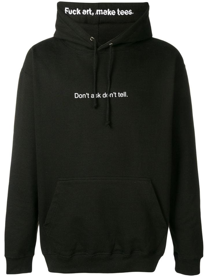 F.a.m.t. Slogan Print Hoodie - Black