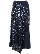 Roland Mouret Kells Sequin Embroidery Skirt - Blue
