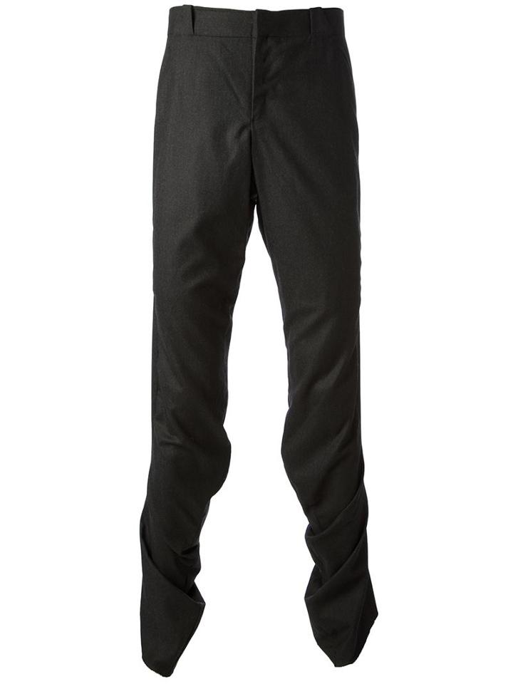 Devoa Straight Leg Trouser, Men's, Size: 4, Grey, Cotton/polyester/triacetate/wool
