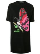 Love Moschino Butterfly T-shirt Dress - Black