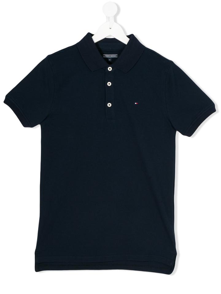 Tommy Hilfiger Junior Teen Short Sleeve Polo Shirt - Blue