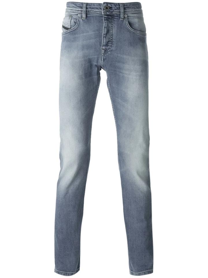 Diesel Black Gold Straight Leg Trousers, Men's, Size: 32, Blue, Cotton/spandex/elastane