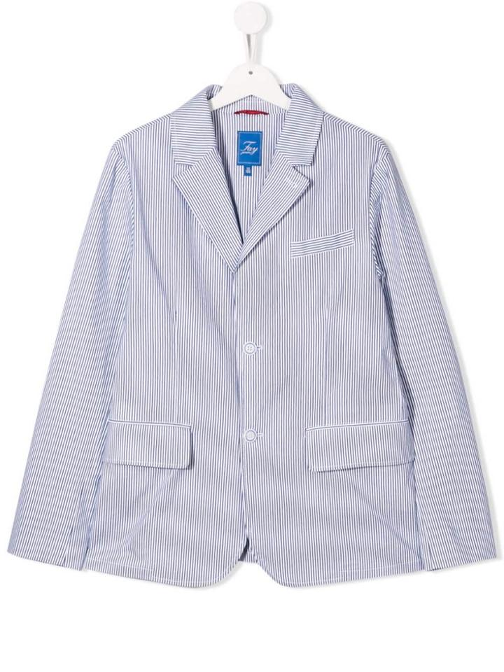 Fay Kids Striped Blazer - Blue