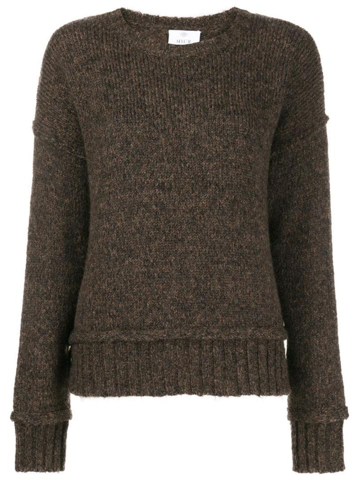Allude Boxy Fit Jumper - Brown