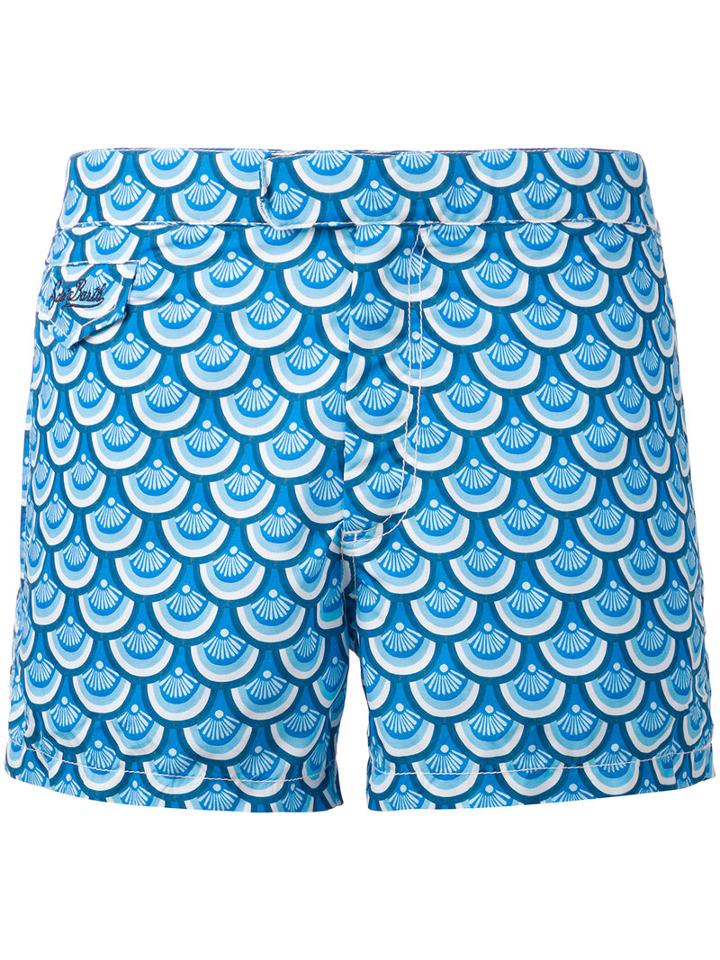 Mc2 Saint Barth - Printed Swim Shorts - Men - Polyamide/polyester/spandex/elastane - S, Blue, Polyamide/polyester/spandex/elastane