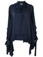 P.a.r.o.s.h. Pleated Detail Blouse - Blue