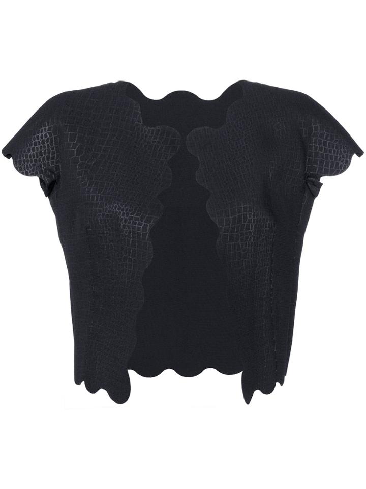 Comme Des Garçons Vintage Laser Cut Crocodile Embossed Waistcoat -