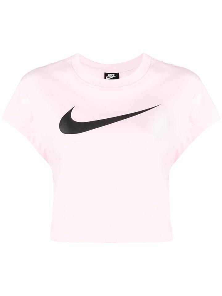 Nike Logo Print T-shirt - Pink