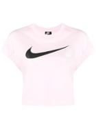 Nike Logo Print T-shirt - Pink