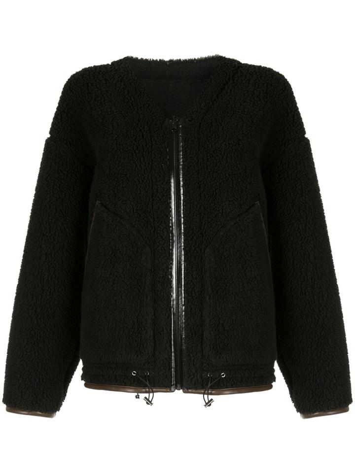 Muller Of Yoshiokubo Oversized Zip-up Jacket - Black