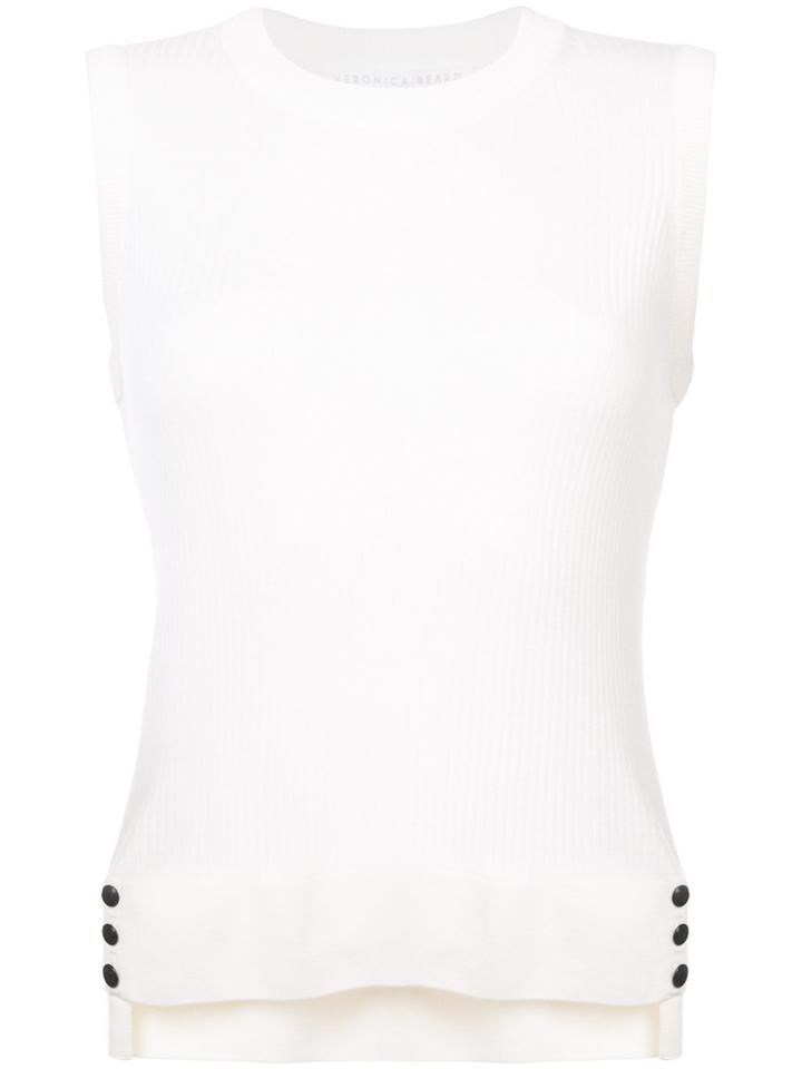 Veronica Beard Buttoned Tank Top - White
