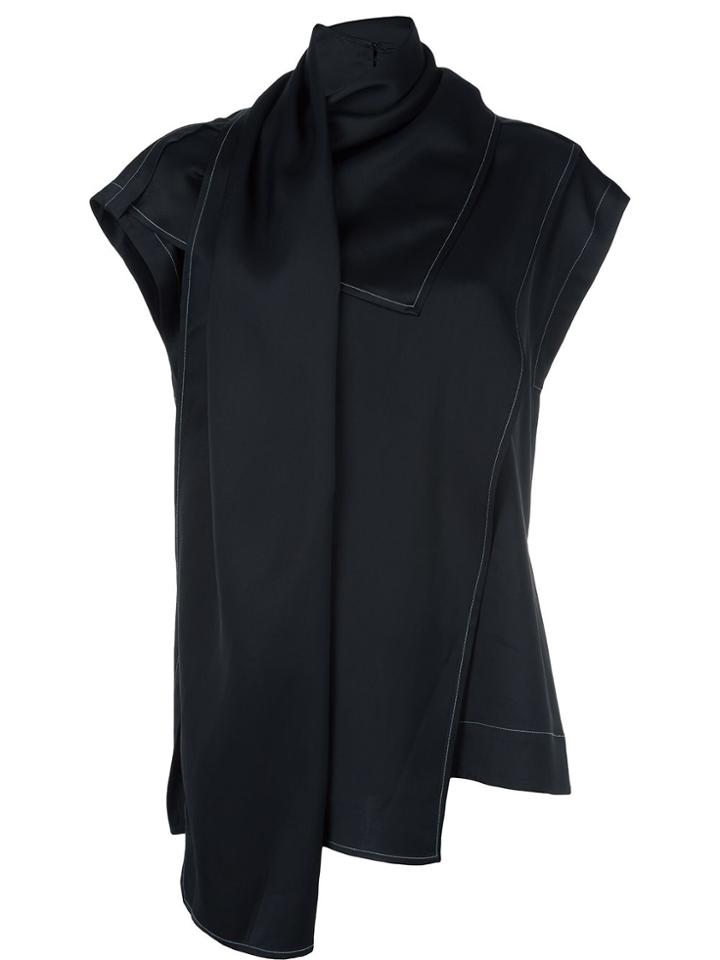 Proenza Schouler Sleeveless Scarf Top - Black