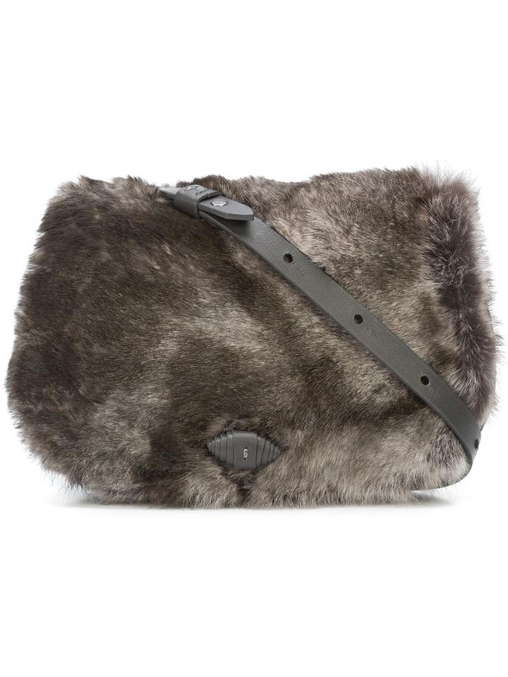Henry Beguelin - Leather Cross Body Bag - Women - Leather/rabbit Fur - One Size, Grey, Leather/rabbit Fur