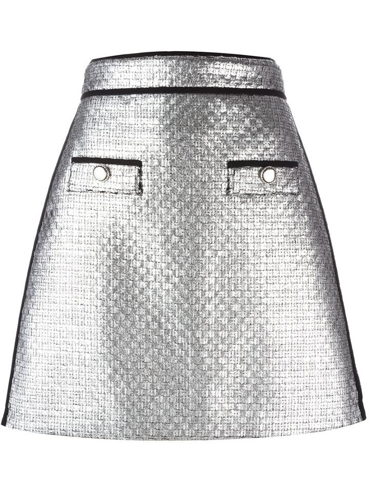 Msgm Metallic A-line Skirt