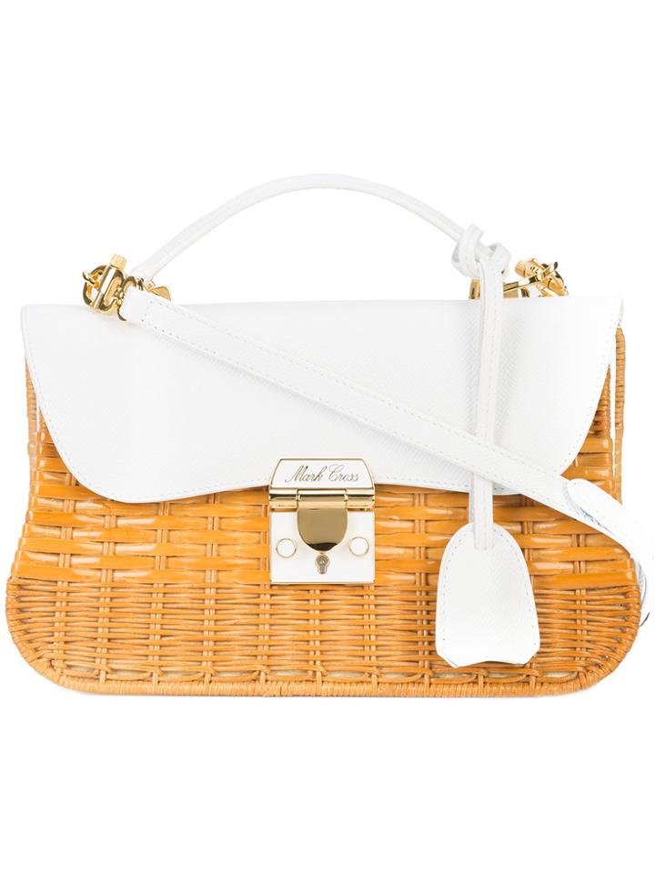 Mark Cross Structured Straw Bag - Brown