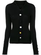 Jacquemus Contrast Button Fitted Sweater - Black