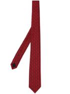 Burberry Classic Cut Monogram Silk Jacquard Tie - Red