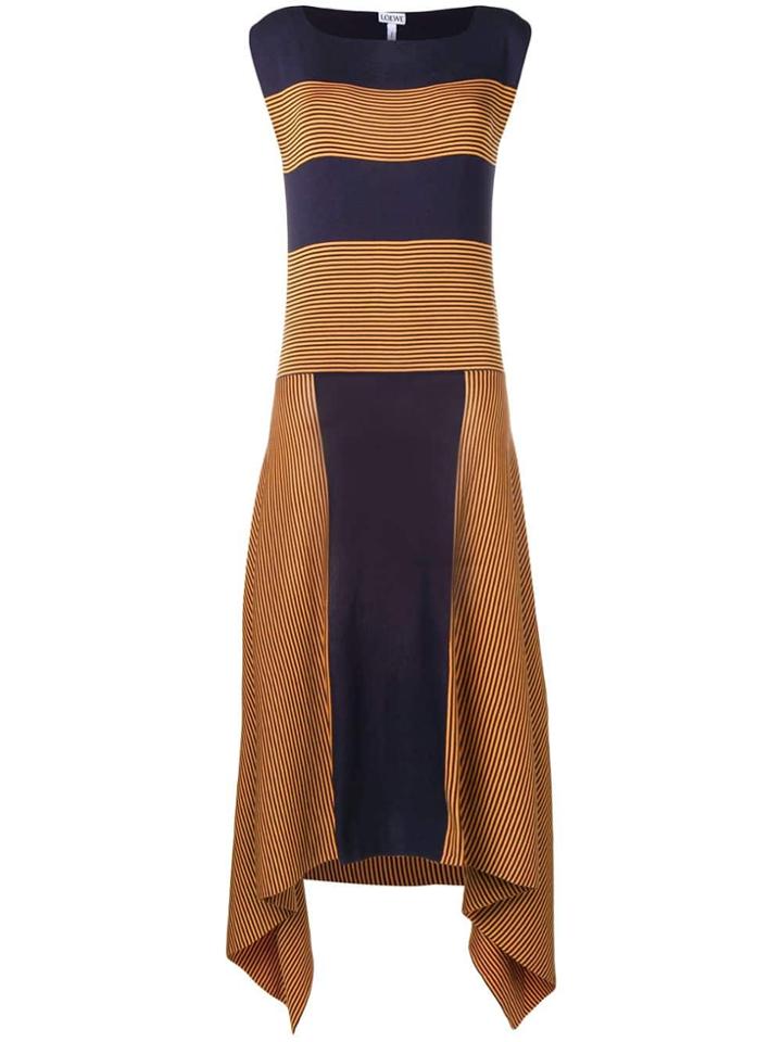 Loewe Striped Midi Dress - Blue