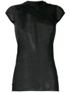 Rick Owens Sheer Panelled T-shirt - Black