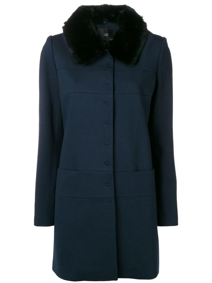 Steffen Schraut Detachable Collar Coat - Blue