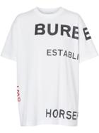 Burberry Horseferry Print Cotton Oversized T-shirt - White