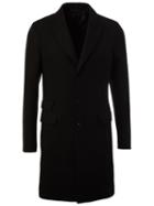 Neil Barrett Classic Single Breasted Coat, Men's, Size: 50, Black, Polyester/viscose/wool
