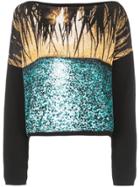 No21 Graphic Knit Top - Black